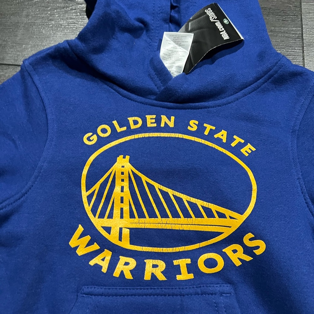 NBA Golden State Warriors Kids Blue Hoodie - Picture 2 of 4